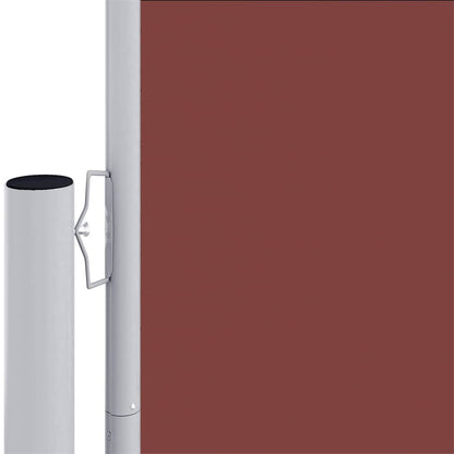 318045 vidaXL Retractable Side Awning Brown 200x1000 cm