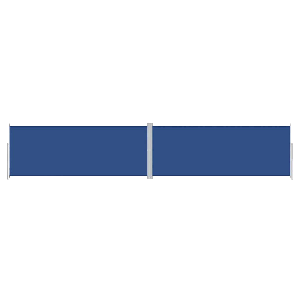 318046 vidaXL Retractable Side Awning Blue 200x1000 cm