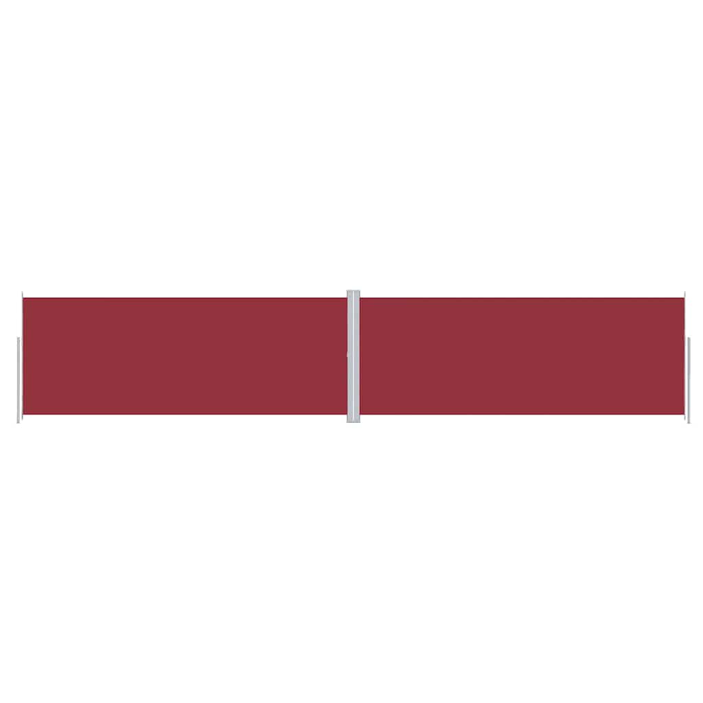 318047 vidaXL Retractable Side Awning Red 200x1000 cm