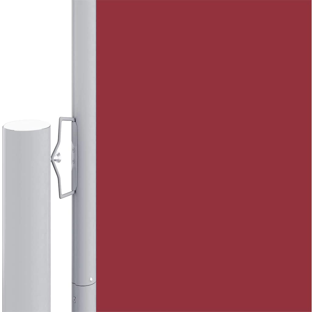 318047 vidaXL Retractable Side Awning Red 200x1000 cm