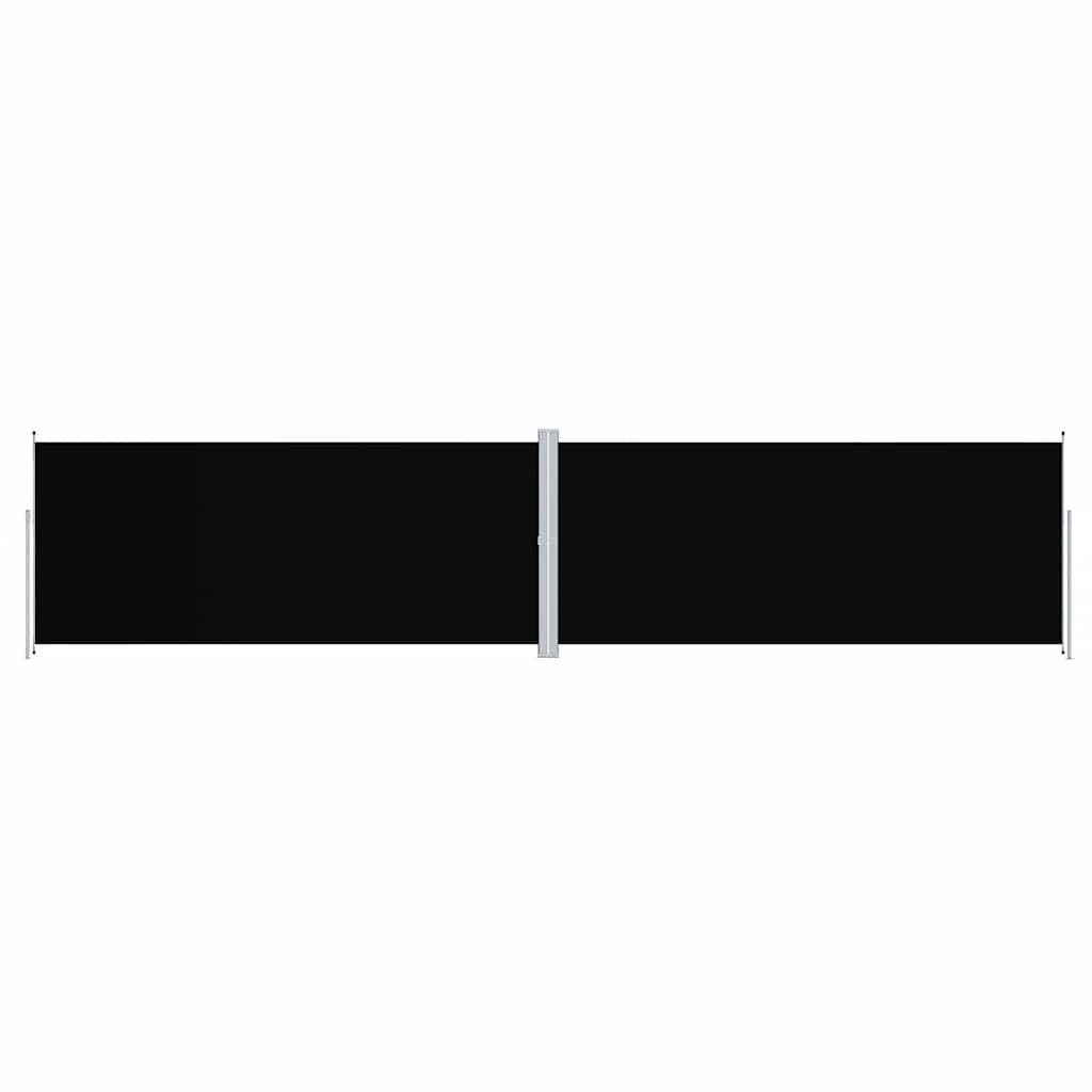 Retractable Side Awning Black 220x1000 cm
