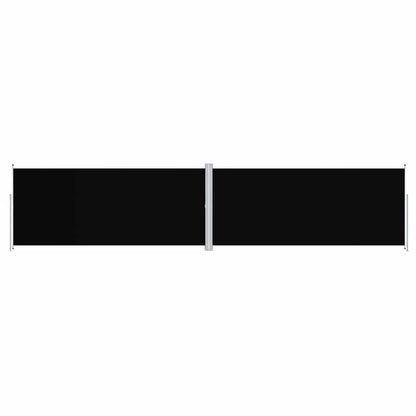 Retractable Side Awning Black 220x1000 cm