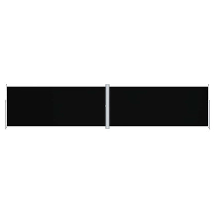 318048 vidaXL Retractable Side Awning Black 220x1000 cm
