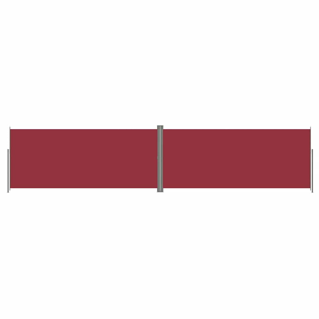 Retractable Side Awning Red 220x1000 cm