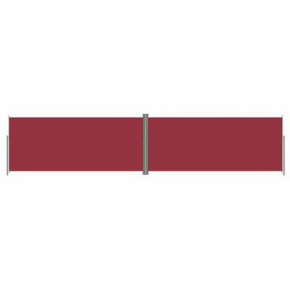 Retractable Side Awning Red 220x1000 cm