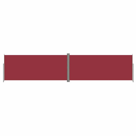 Retractable Side Awning Red 220x1000 cm