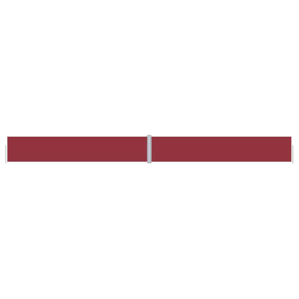 Retractable Side Awning Red 117x1200 cm