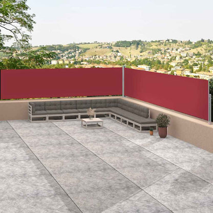 Retractable Side Awning Red 117x1200 cm