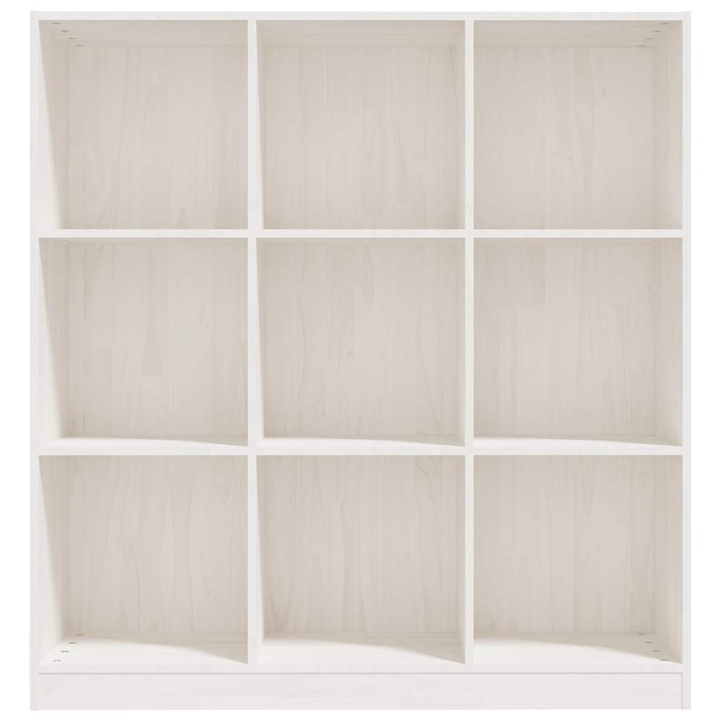 809973 vidaXL Book Cabinet/Room Divider White 104x33,5x110 cm Solid Wood Pine