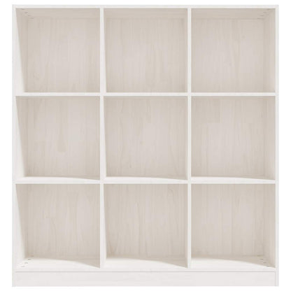 809973 vidaXL Book Cabinet/Room Divider White 104x33,5x110 cm Solid Wood Pine
