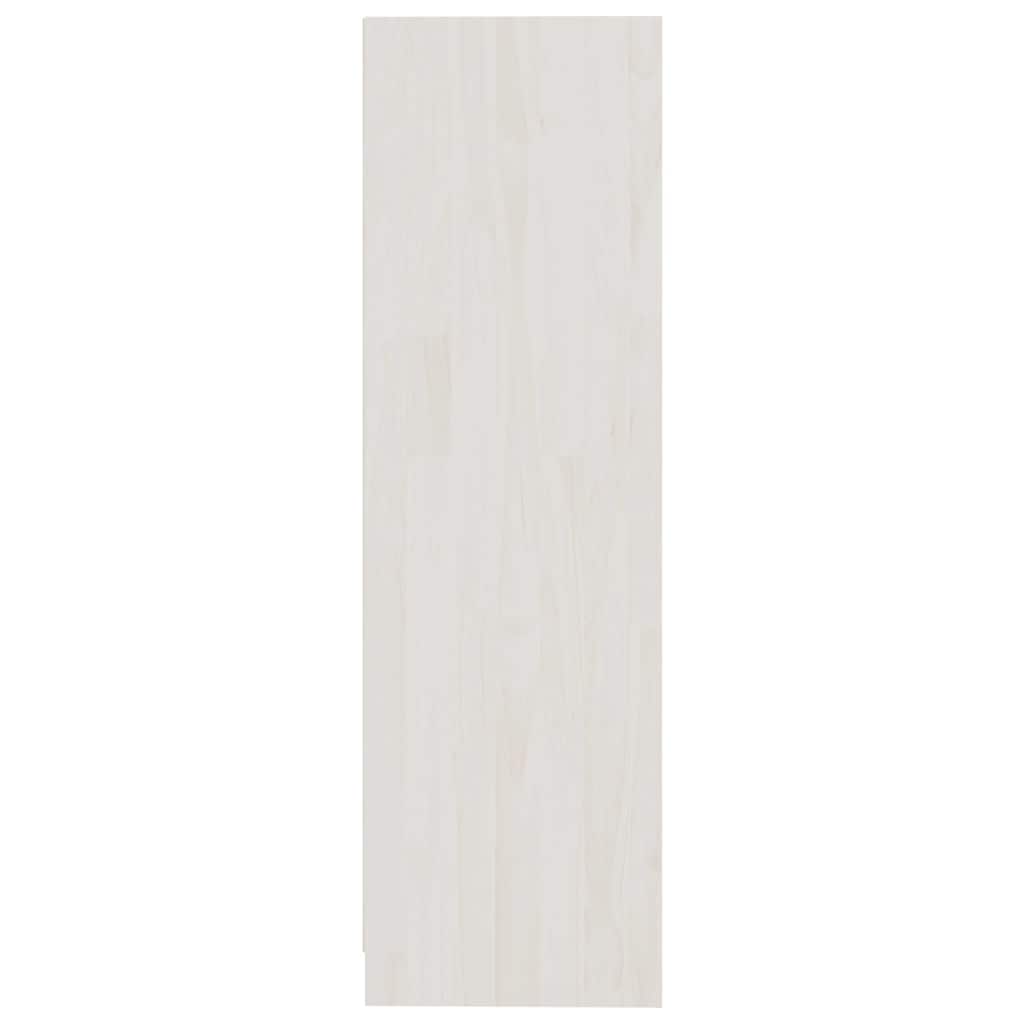 809973 vidaXL Book Cabinet/Room Divider White 104x33,5x110 cm Solid Wood Pine