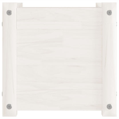 Garden Planter White 31x31x31 cm Solid Pinewood