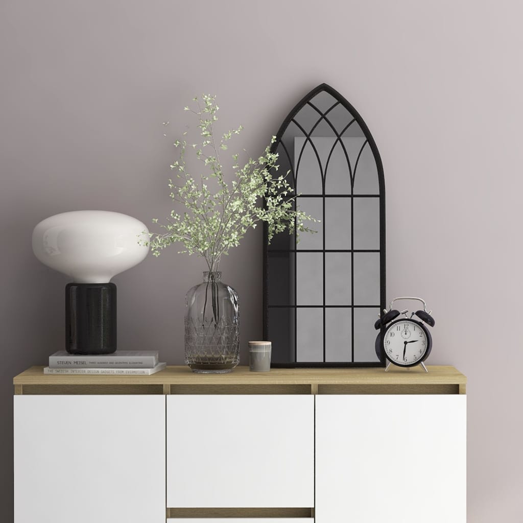 Mirror Black 70x30 cm Iron for Indoor Use