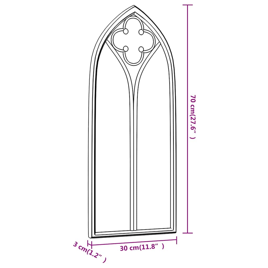 Mirror Sand 70x30 cm Iron for Indoor Use