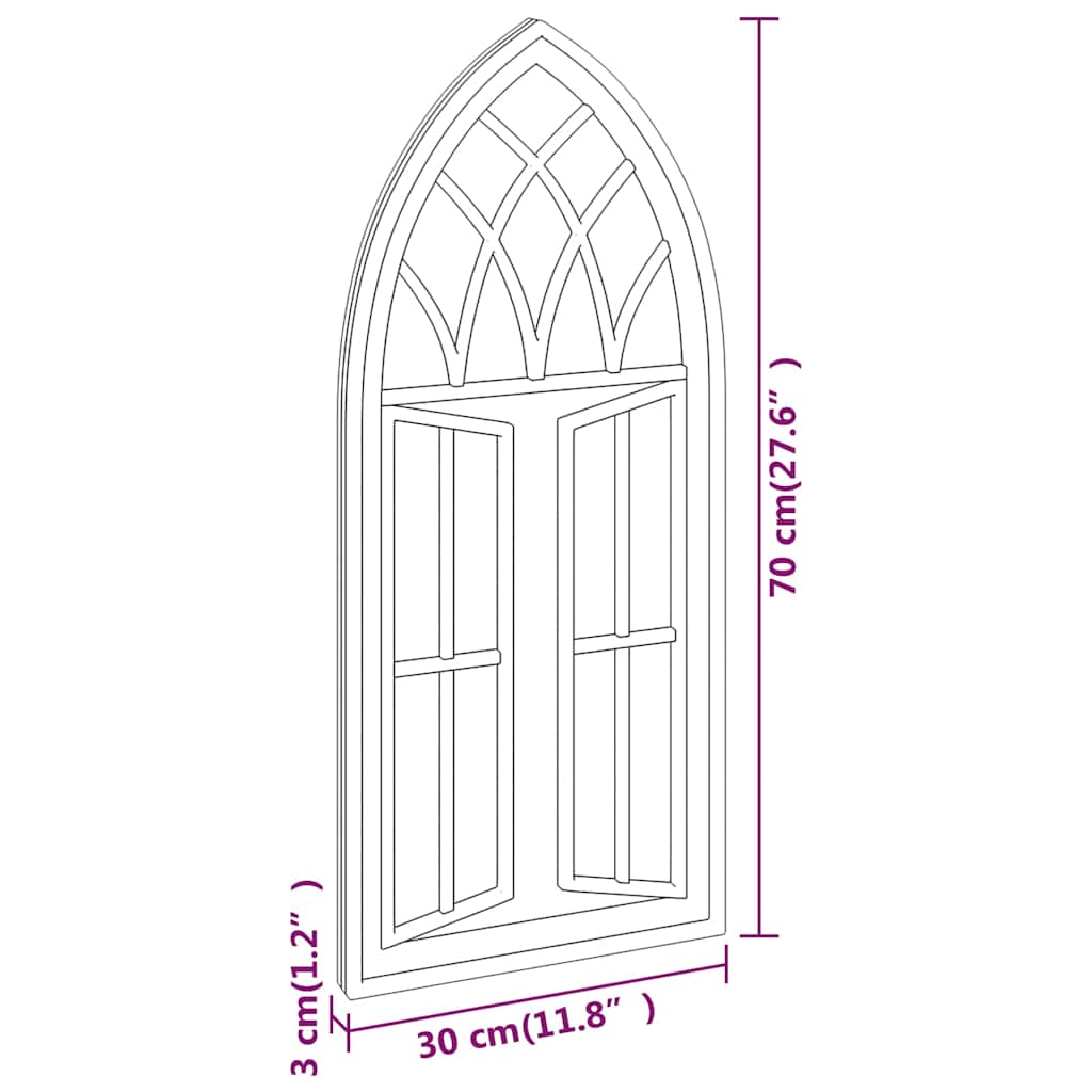 Mirror Sand 70x30 cm Iron for Indoor Use