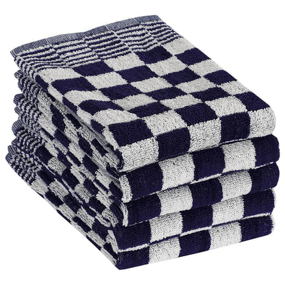20 Piece Towel Set Blue and White Cotton