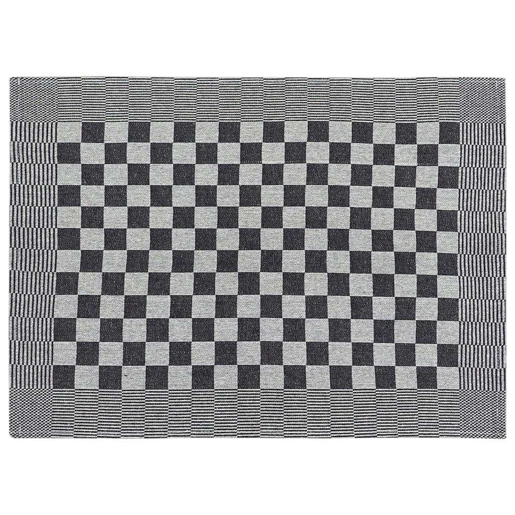 50 Piece Towel Set Black and White Cotton