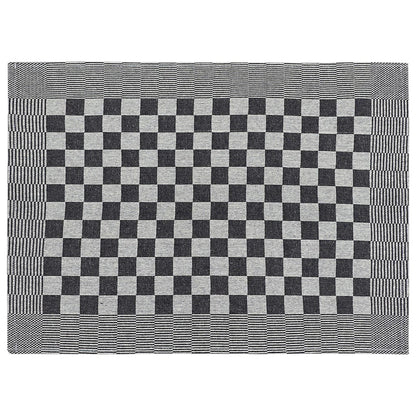 50 Piece Towel Set Black and White Cotton