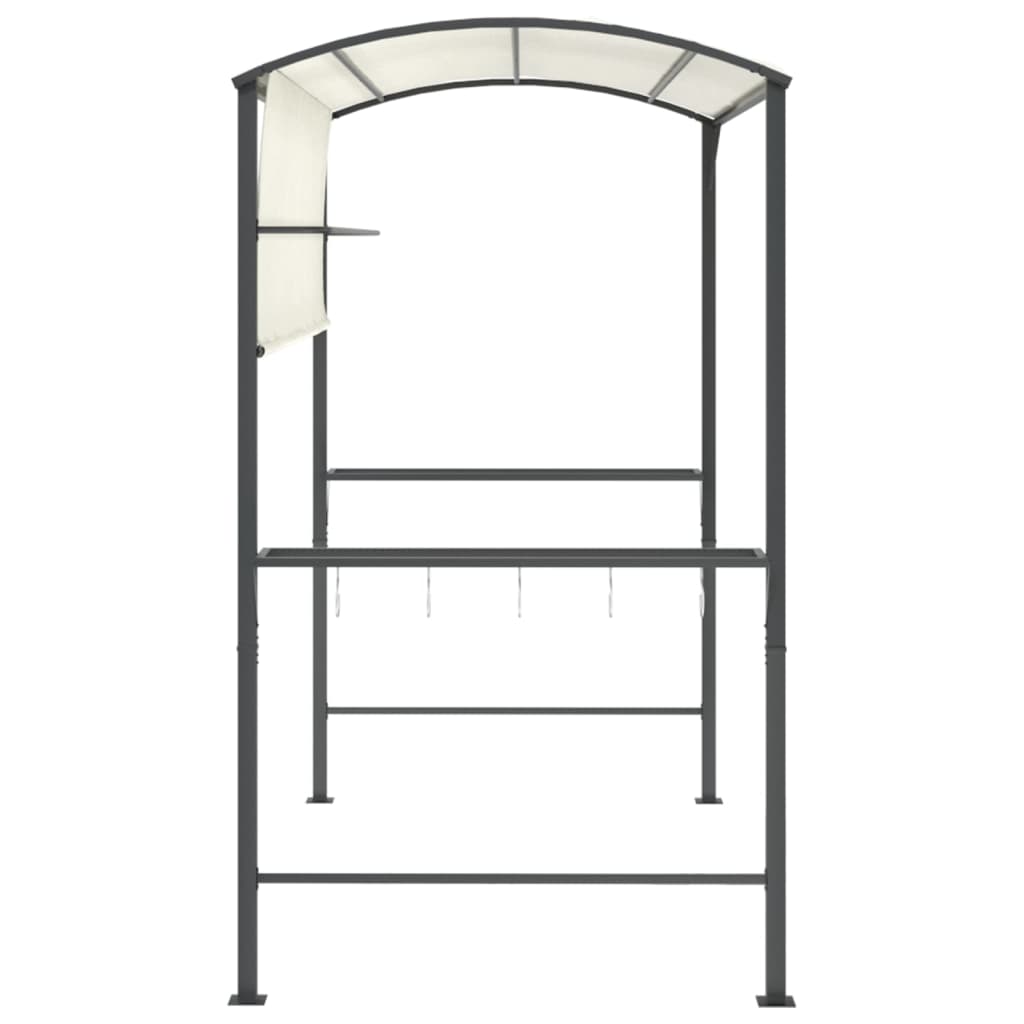 318532 vidaXL Gazebo with Roof 220x110x200 cm Cream