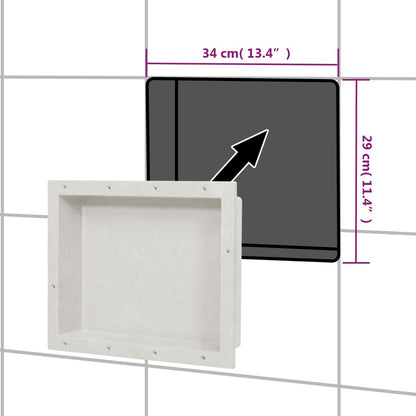 Shower Niche Matt White 41x51x10 cm