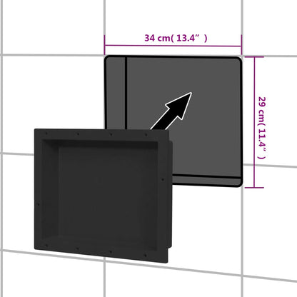 Shower Niche Matt Black 41x51x10 cm