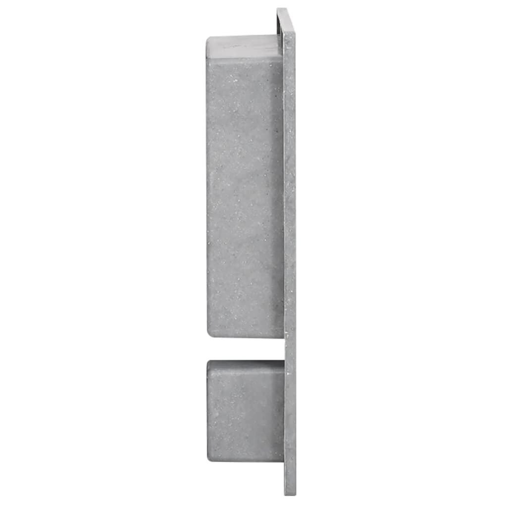 Shower Niche with 2 Compartments Matt Grey 41x51x10 cm