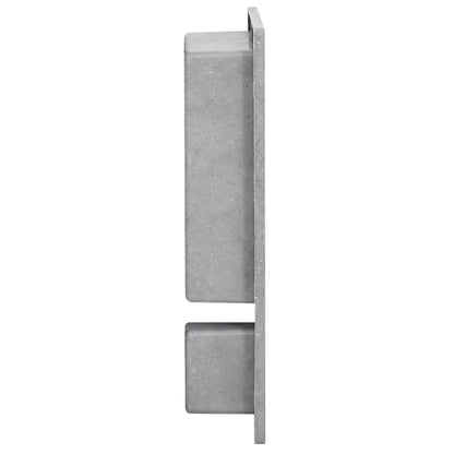 Shower Niche with 2 Compartments Matt Grey 41x51x10 cm