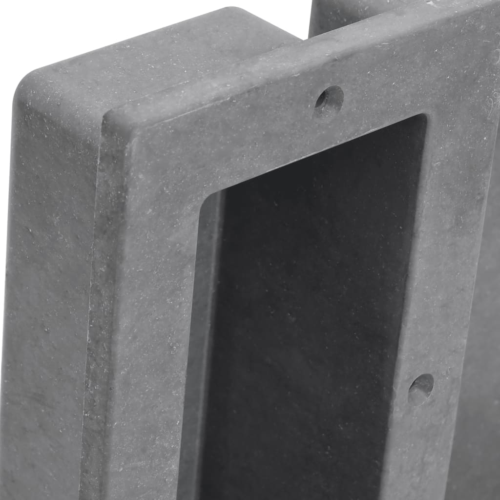 Shower Niche with 2 Compartments Matt Grey 41x51x10 cm