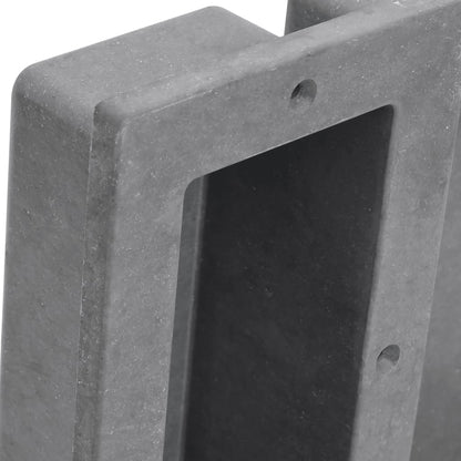 Shower Niche with 2 Compartments Matt Grey 41x51x10 cm