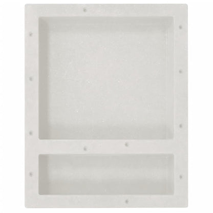 Shower Niche with 2 Compartments Matt White 41x51x10 cm