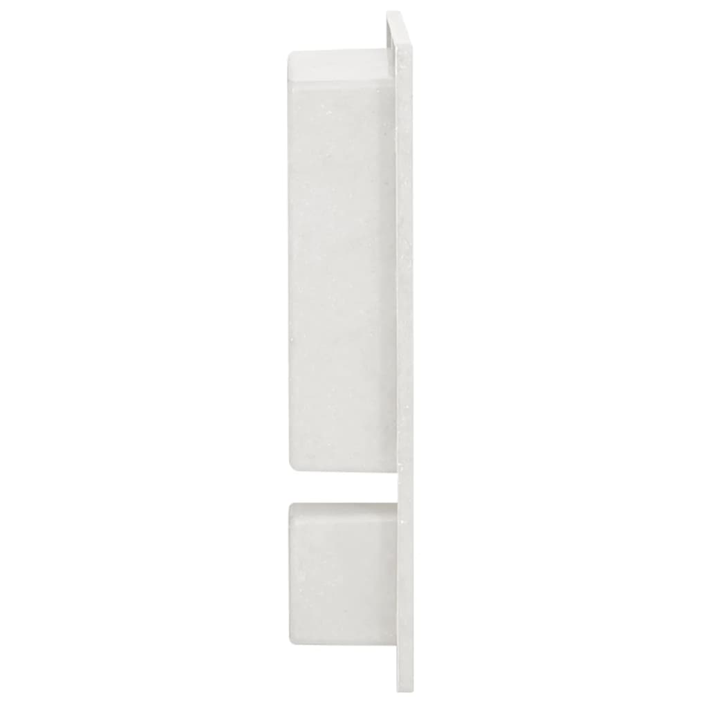 Shower Niche with 2 Compartments Matt White 41x51x10 cm
