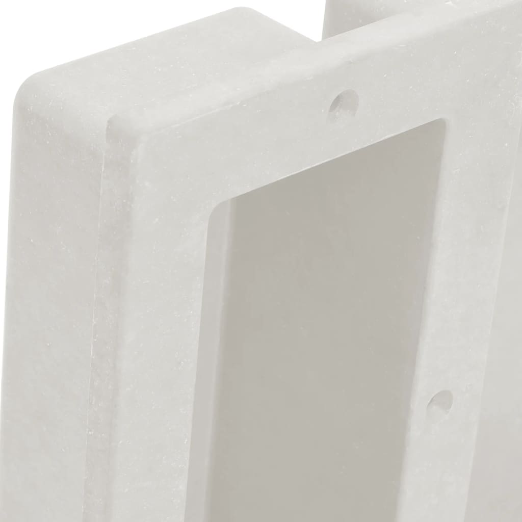 Shower Niche with 2 Compartments Matt White 41x51x10 cm