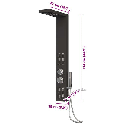 Shower Panel System Aluminium Black