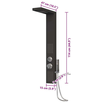 Shower Panel System Aluminium Black