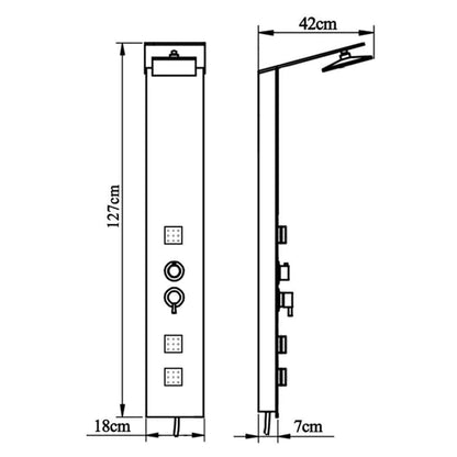 Shower Panel System Glass Brown