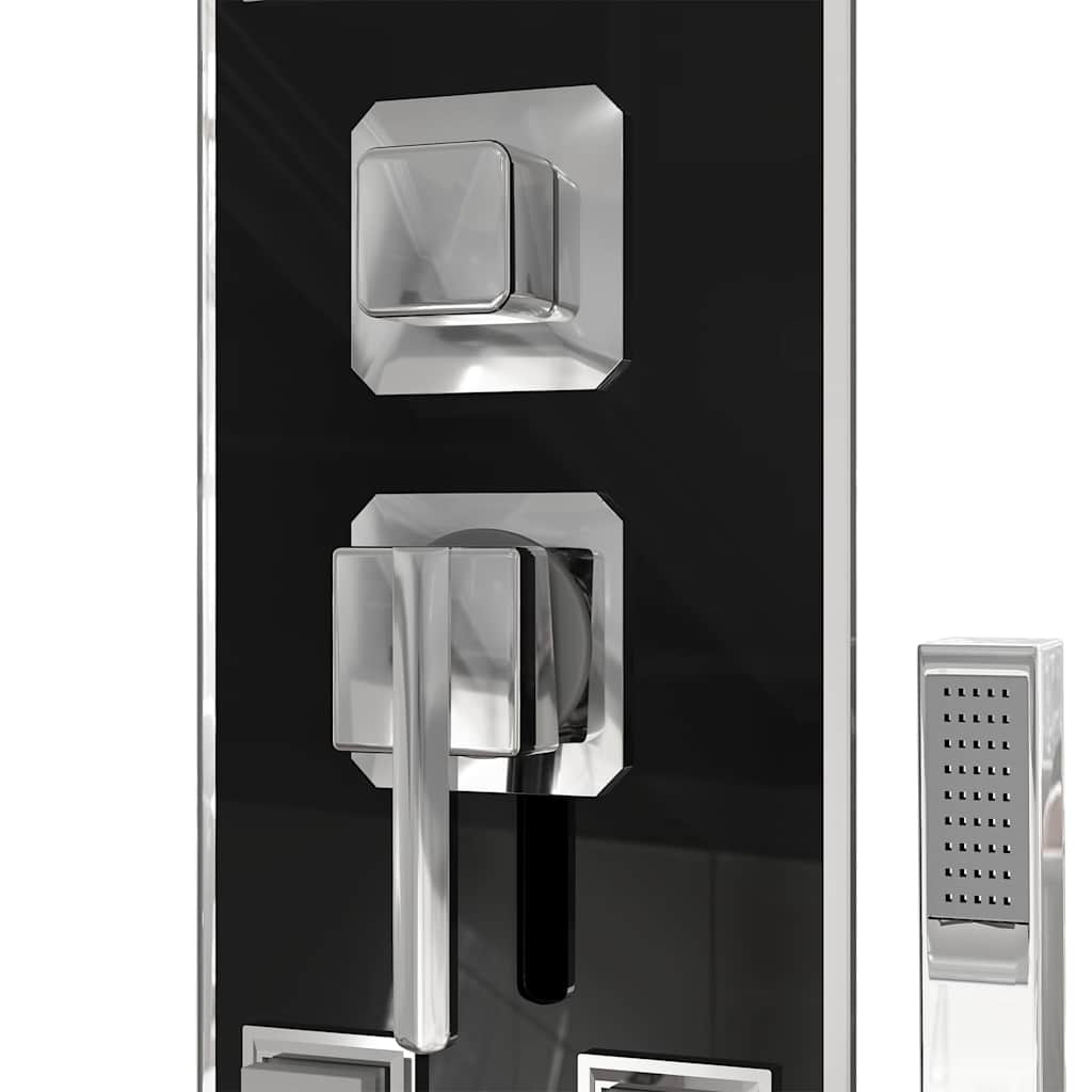 151418 vidaXL Shower Panel Unit Glass 18x45,5x130 cm Black