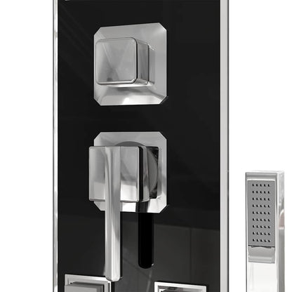 151418 vidaXL Shower Panel Unit Glass 18x45,5x130 cm Black