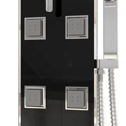 151418 vidaXL Shower Panel Unit Glass 18x45,5x130 cm Black