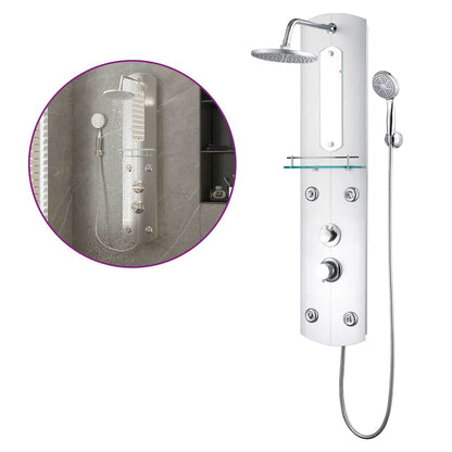 151421 vidaXL Shower Panel Unit 25x43x110 cm Silver