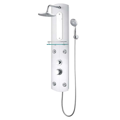 151421 vidaXL Shower Panel Unit 25x43x110 cm Silver