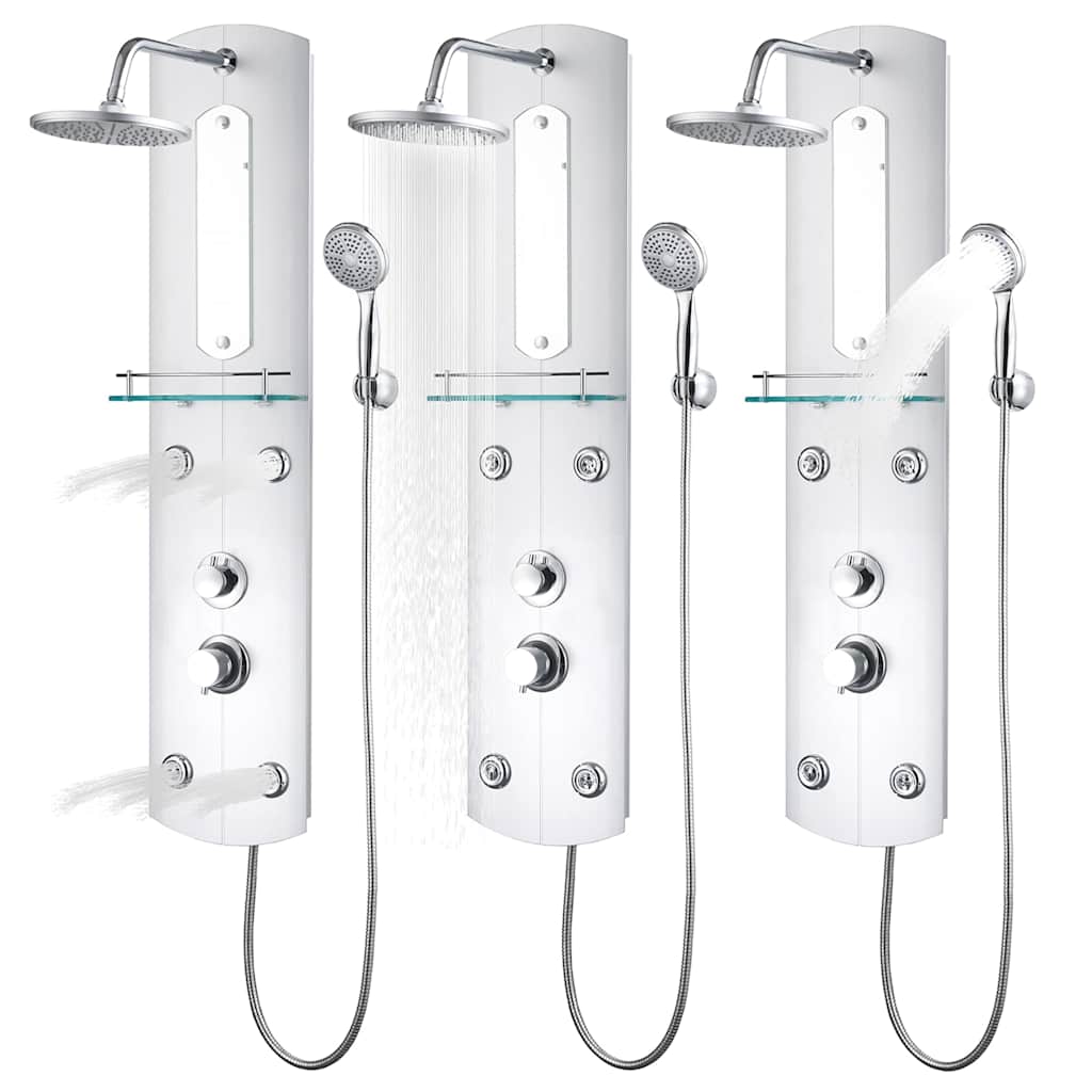 151421 vidaXL Shower Panel Unit 25x43x110 cm Silver