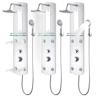 151421 vidaXL Shower Panel Unit 25x43x110 cm Silver