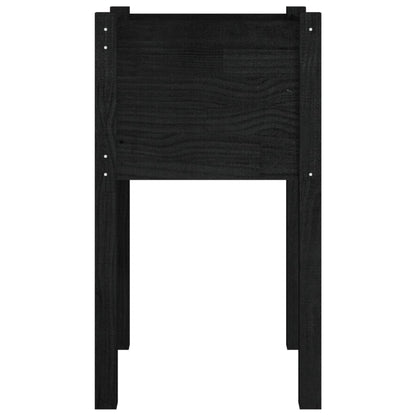 Garden Planters 2 pcs Black 40x40x70 cm Solid Pinewood