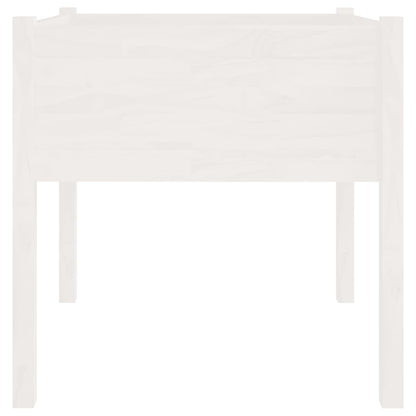 Garden Planter White 70x70x70 cm Solid Pinewood