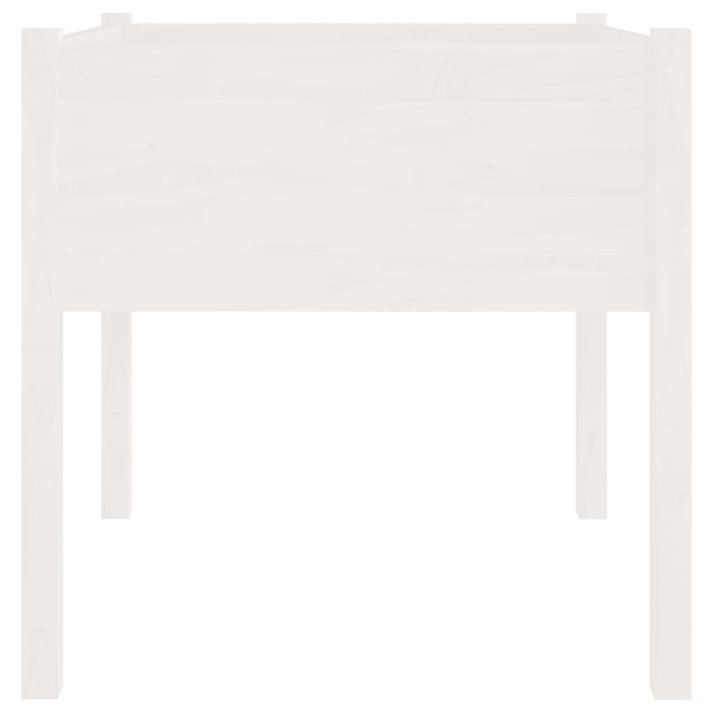 Garden Planters 2 pcs White 70x70x70 cm Solid Pinewood