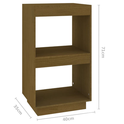 Book Cabine Honey Brown 40x35x71 cm Solid Pinewood