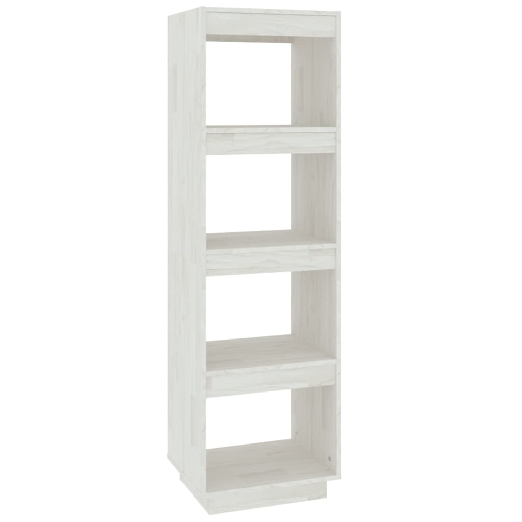Book Cabinet/Room Divider White 40x35x135 cm Solid Pinewood