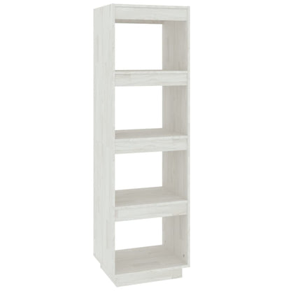 Book Cabinet/Room Divider White 40x35x135 cm Solid Pinewood