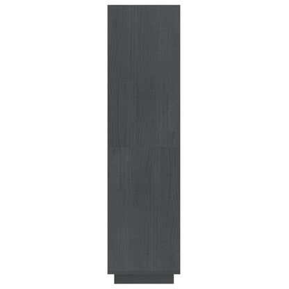 Book Cabinet/Room Divider Grey 40x35x135 cm Solid Pinewood