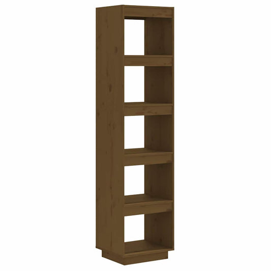 810857 vidaXL Book Cabinet/Room Divider Honey Brown 40x35x167 cm Solid Wood Pine